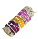 4" White Sage Smudge Stick with Rose Petals