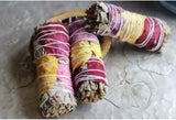 4" White Sage Smudge Stick with Rose Petals