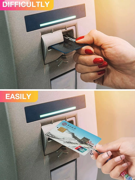 Trendy keychain credit card grabber For Long Nails